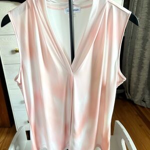 Calvin Klein Women's Blush V-Neck Blouse